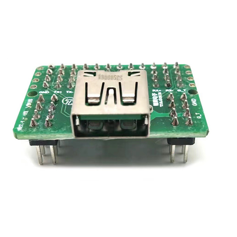 USB3.0 AM 4線測試頭聯基5PIN綠色膠芯版 帶滿PIN排針 測試版設計